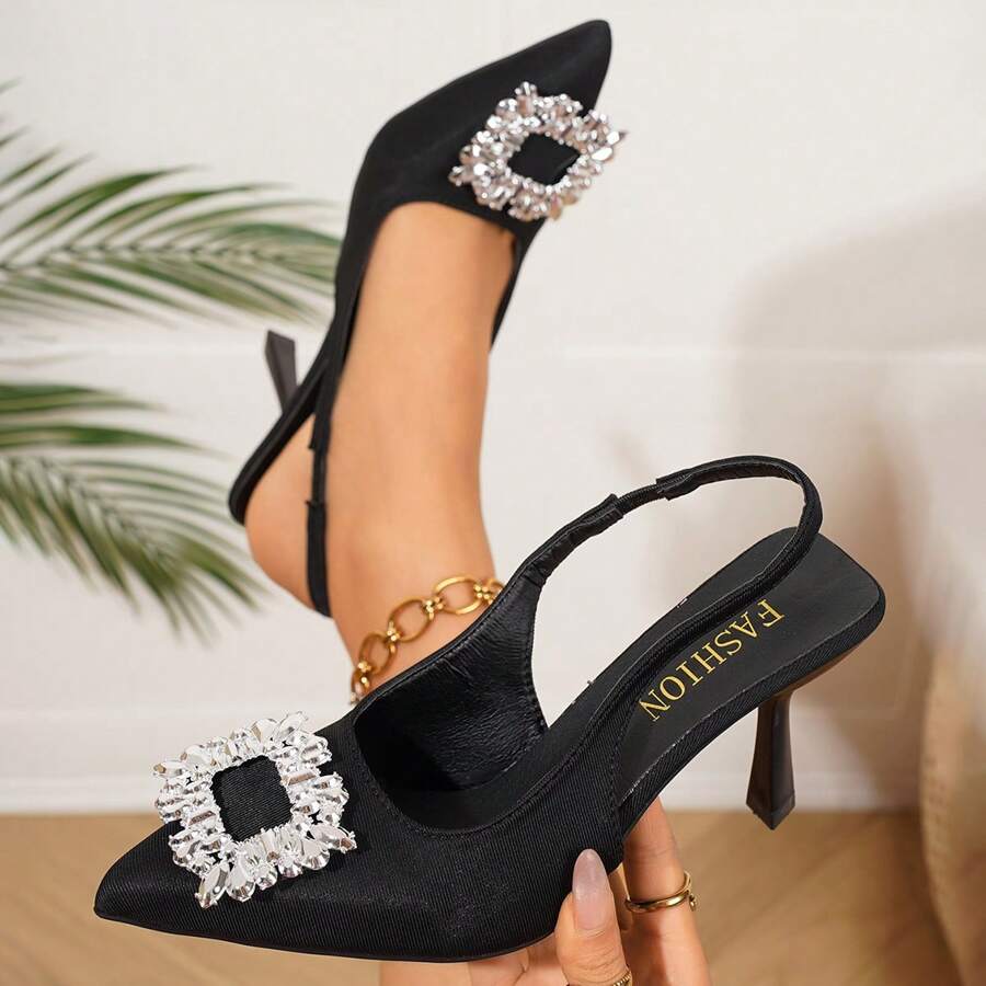 Elegant Women'S Stiletto Heels With Rhinestone