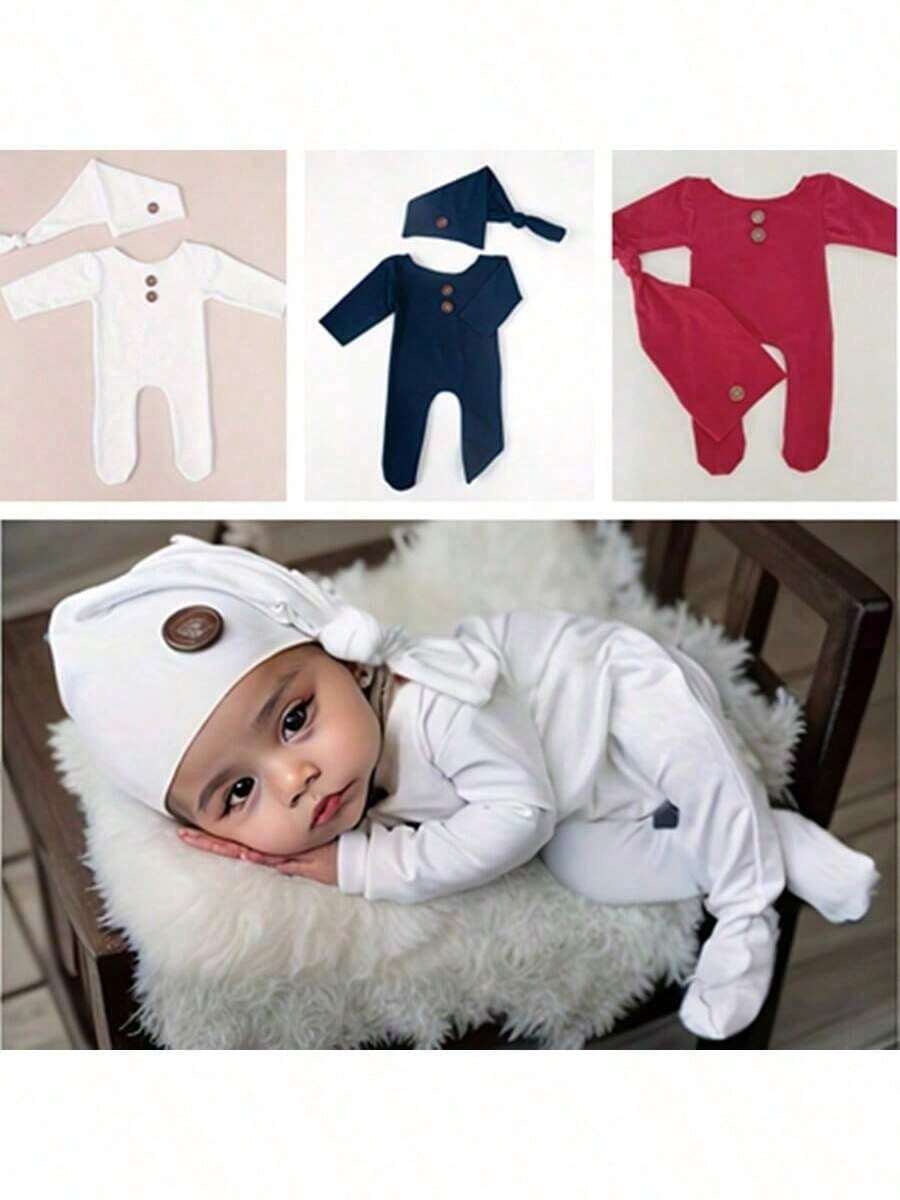 Fantasia Macacão Bebê, Roupas para Fotos de Recém-Nascidos, Acessórios de Fotografia, Macacão de Algodão com Capuz e Calda Longa, Conjunto de Roupas