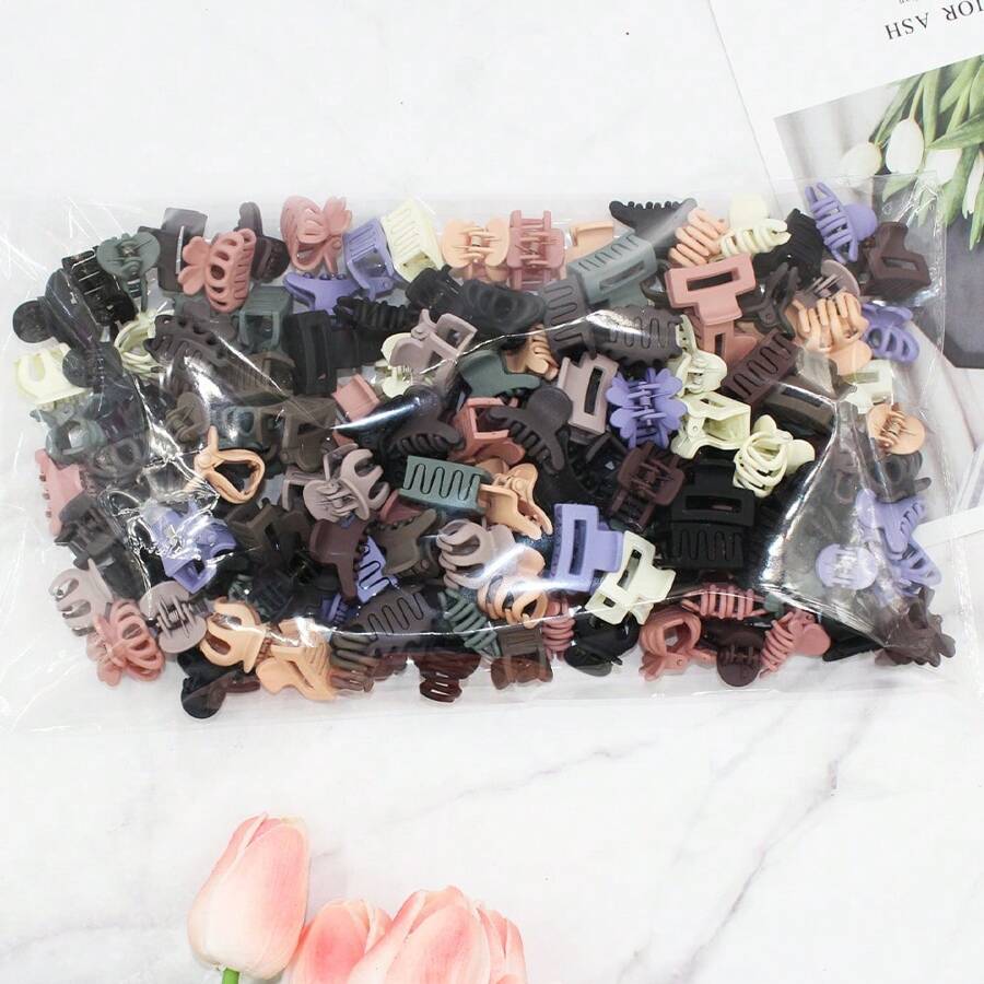 20 Stück zufällige niedliche matte Mini Haarklammern, geeignet als modisches Haarzubehör für den täglichen Gebrauch, Schönheits-Haarklammern im Boho-Stil