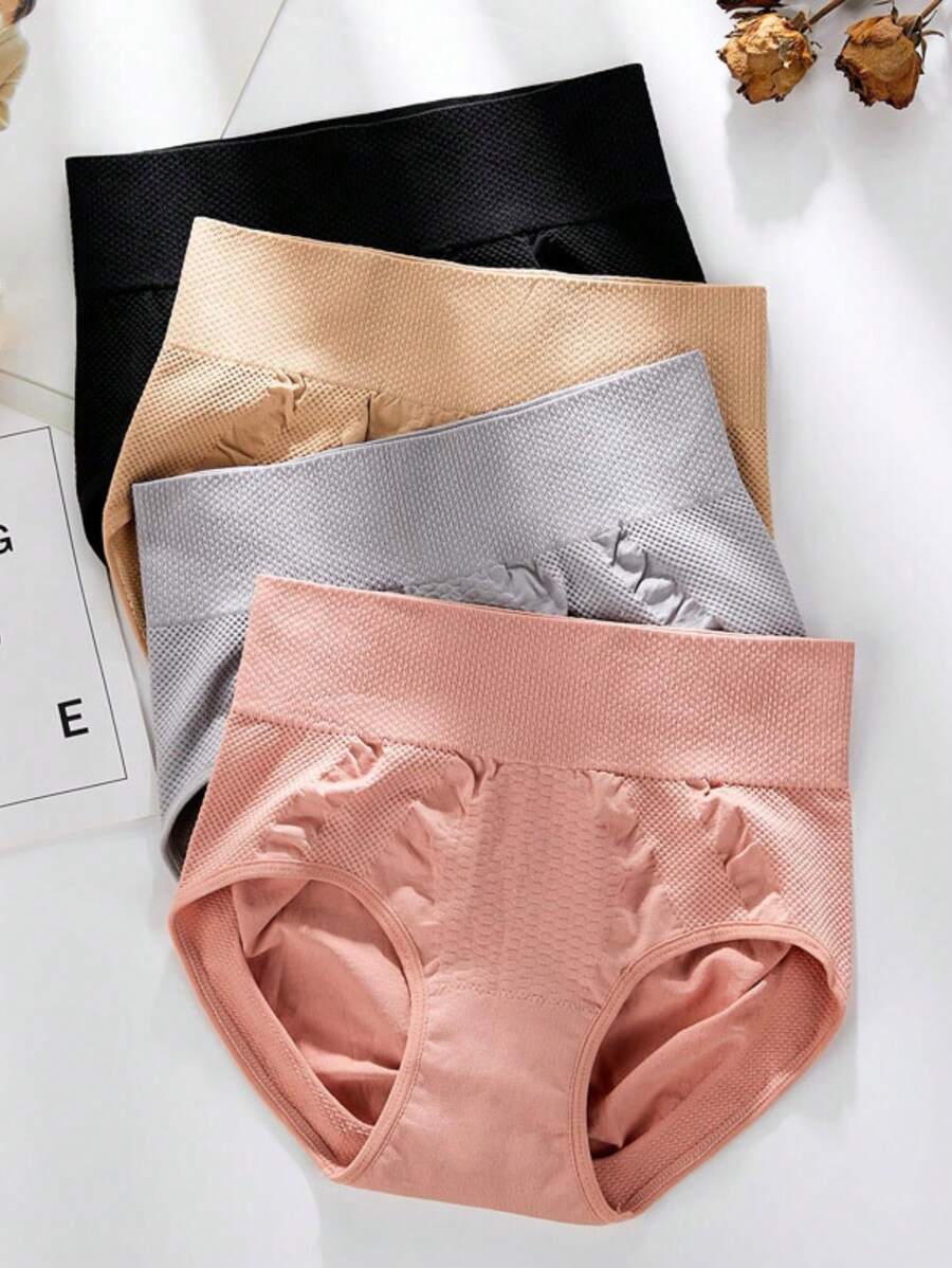 Set 3 Braga Faja Alta Cintura Push Up Compresión Se estira Talle Alto Moldeador Glúteos Firmes Cintura Plana Compresión Silueta Cómodos Suaves
