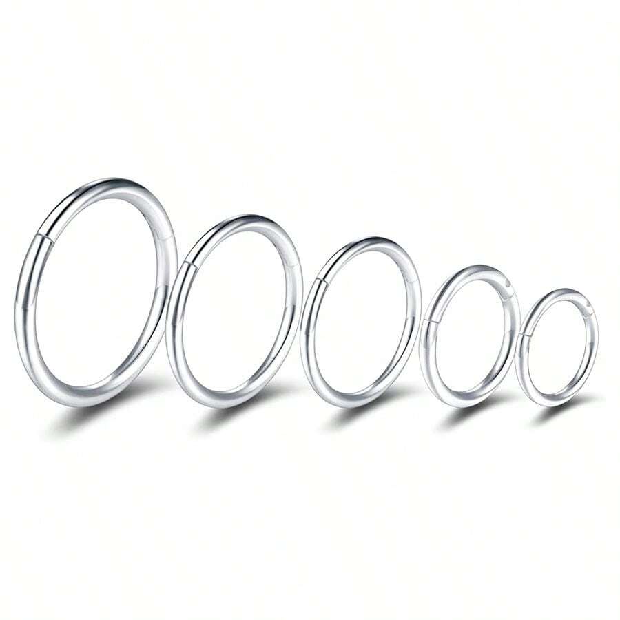 1pc 316L Stainless Steel Seamless Nose Ring, Multipurpose Earrings Suitable For Daily Wear For Men And Women