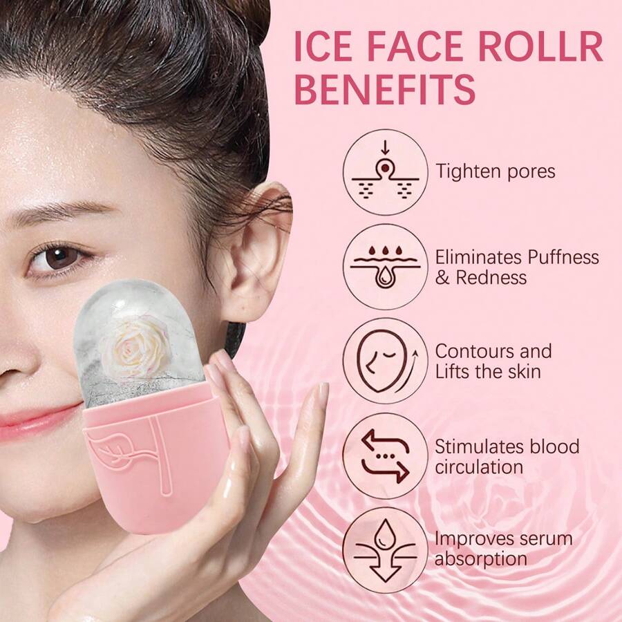 Molde de silicona para cubitos de hielo - Herramienta de masaje facial, sin fragancia, sin batería, adecuado para todos los tipos de piel, esencial para el verano, accesorios de maquillaje