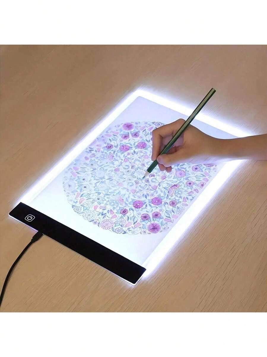 1 pieza Caja de luz LED portátil A5, caja de seguimiento con luz de seguimiento, almohadilla de luz LED USB ajustable y ultradelgada para tatuajes, dibujo, transmisión, bocetos, plantillas