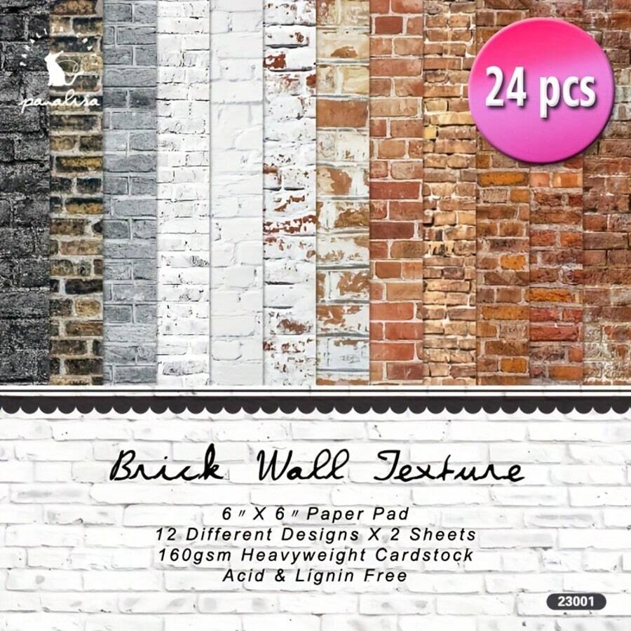 24 Stücke/Packung 6x6 Zoll einseitig bedrucktes Kartenpapier, Vintage Rot, Weiß, Grau Muster - holzfrei, säurefrei, perfekt für DIY Basteleien, Tagebücher, Grußkarten, Scrapbooking