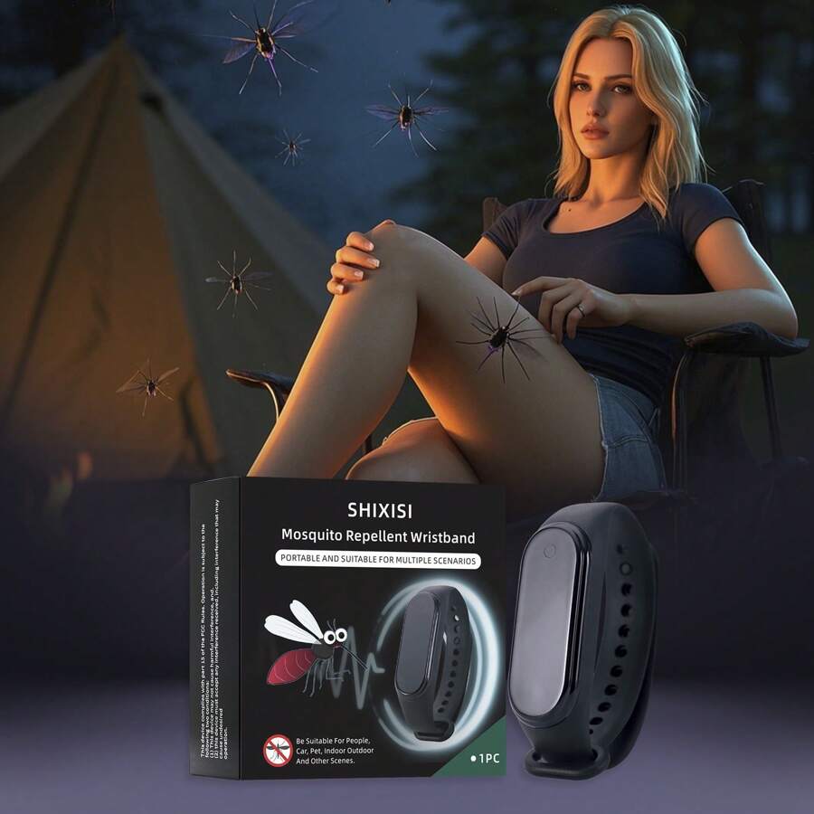 1 pièce Montre répulsive anti-moustiques mode unisexe, technologie physique, bracelet/montre/bracelet répulsif anti-moustiques portable, versatile, sans produits chimiques, taille réglable. Convient pour: extérieur/pêche/voyage/randonnée/maison, cadeau pour la famille et les amis, repoussez les moustiques en été, plusieurs coloris disponibles