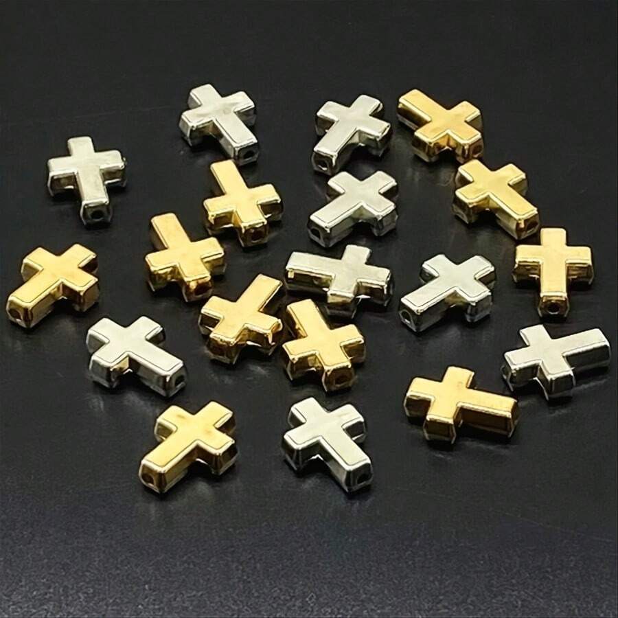 10 cuentas de cruz para hacer collares, pulseras, pendientes y colgantes - Accesorios para manualidades de joyería DIY