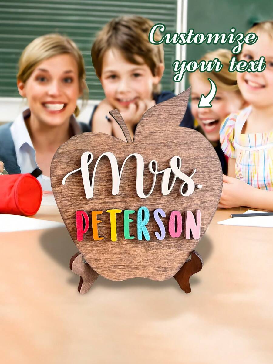 Custom Teacher Appreciation Gift,Personalized Teacher Apple Sign, Gifts For Teacher, Personalized Teacher Gift, Back To School Gift