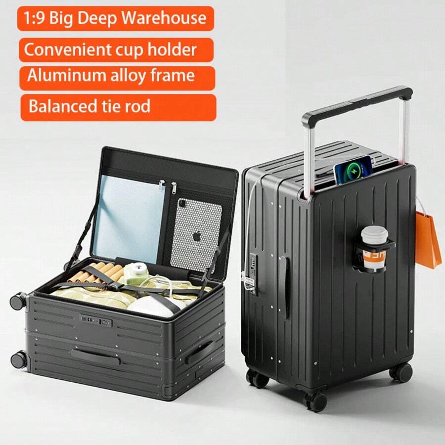 Maleta de viaje con ruedas giratorias de gran capacidad y expandible, con marco de aluminio ligero, equipaje de mano, regalo de lujo, maletín de viaje premium para hombres, mujeres, estudiantes, viajes de negocios, vacaciones, bolso para la escuela, accesorios y artículos escolares