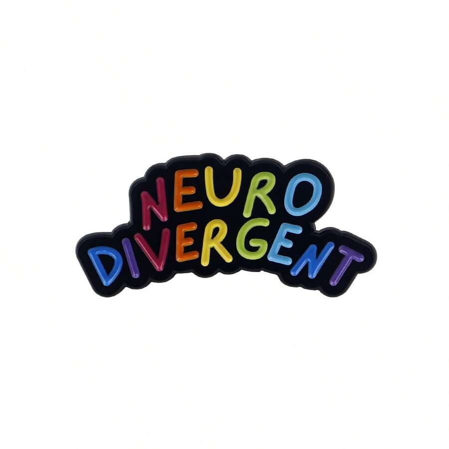 Insignia de esmalte "NEURO DIVERGENT" - Alfileres de solapa, insignias, broches para mochilas, ropa de mujer, regalos, joyería, accesorios de moda