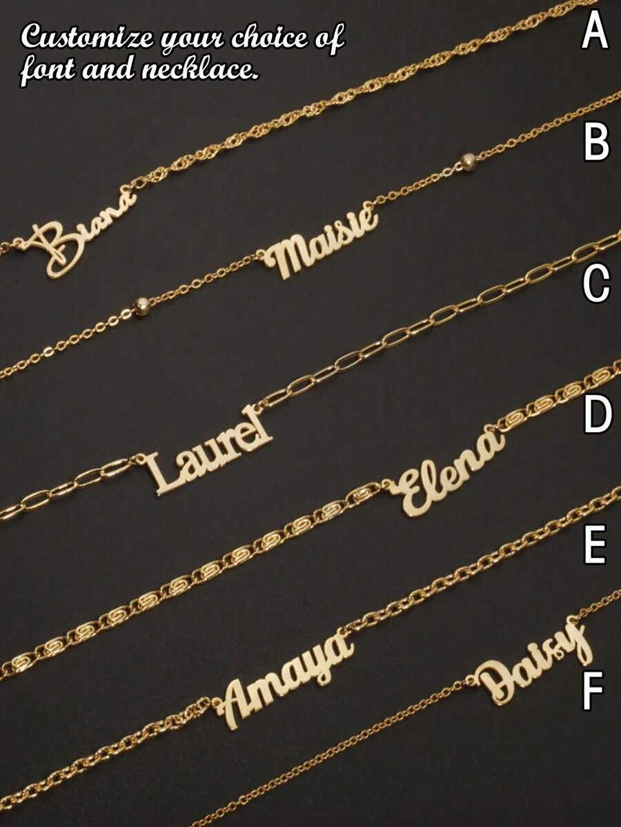 1 buc colier cu nume personalizat scris de mână, colier cu nume personalizat din oțel inoxidabil, pandantiv tăiat cu laser/Design minimalist, pentru femei și bărbați, accesoriu de vară, cadou de petrecere de ziua de naștere/Ziua Îndrăgostiților
