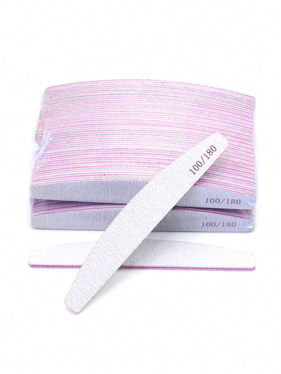 JEARLYU Lima per unghie 100/180 grit, tampone per unghie lavabile a doppia faccia, lucidatore per unghie riutilizzabile, adatto per unghie naturali e acriliche, per uso domestico e da salone