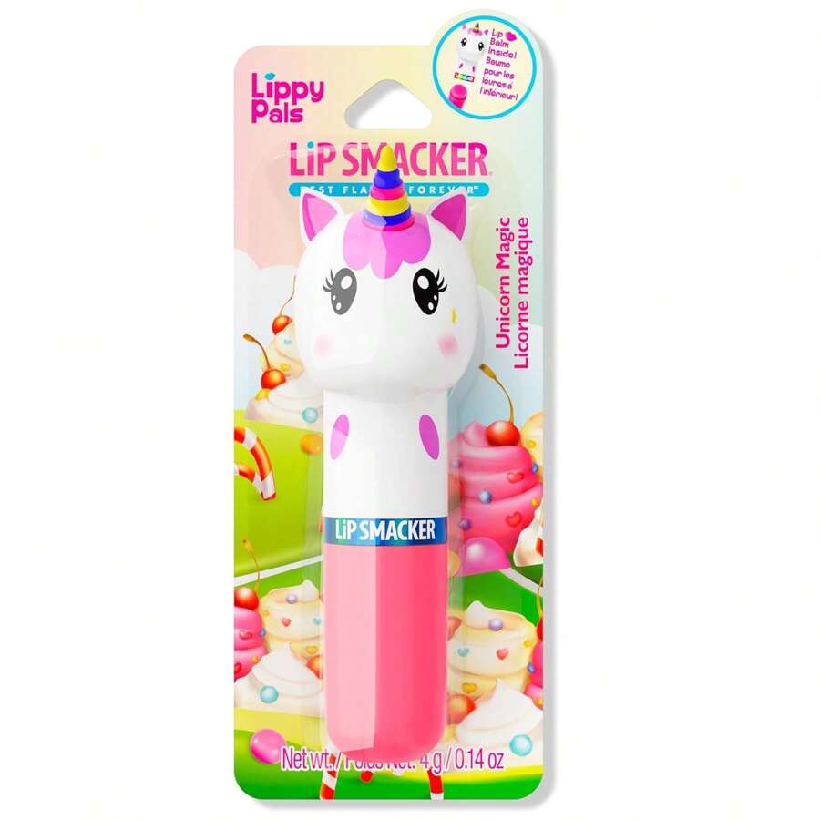 Lip Smacker Lippy Pals, Flavored Moisturizing & Smoothing Soft Shine Lip Balm, Hydrating & Protecting Fun Tasty Flavors, Cruelty-& Vegan - Magic