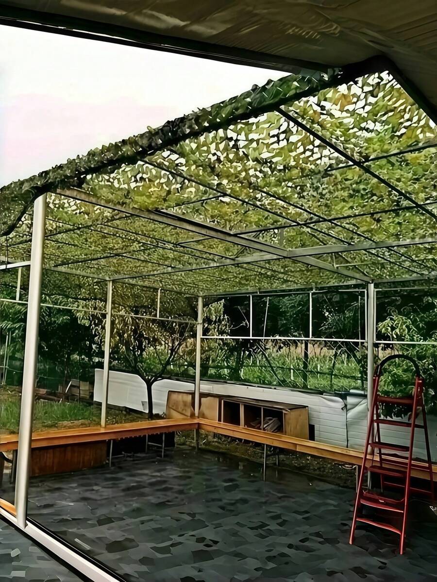 Tela ligera de camuflaje para dar sombra, con 80% de protección solar, plegable, adecuada para acampada, picnic en la playa, pabellones, ocio al aire libre en balcones, barreras de privacidad y coberturas exteriores