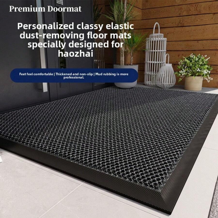 1pc Entrance Doormat, Anti-Slip House Door Mat, Home Front Door Scraper Rug, Dirt Trapping Carpet