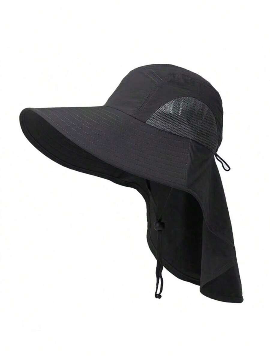 UV Protection Hat, Summer Outdoor Sunscreen Hat For Men & Women, Wide Brim Sun Hat With Face & Neck Cover, Suitable For Fishing