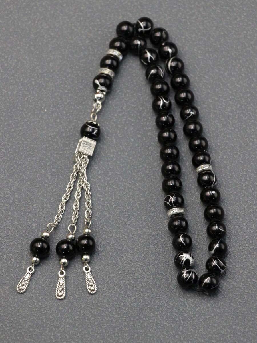 1pc 33pcs 8mm Colorful Prayer Beads Bracelet, Unisex Accessory, Suitable For Festivals, Daily Wear, Gifts