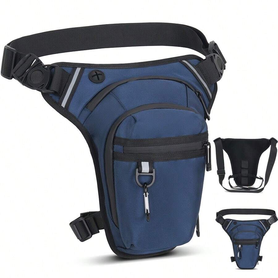 Motorcycle Leg Protection Bag, Outdoor Waterproof Thigh Bag, Men's Leg Bag, Men's Waist Bag, Women's Outdoor Thigh Bag, Motorcycle Riding Messenger Bag, With Leg Strap, Detachable Leg Strap, Suitable For Hiking, Mountain Climbing, Cycling, Fishing, Riding Travel
