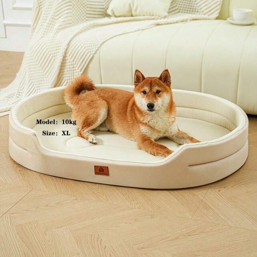 Lit pour animaux de compagnie de style INS haute qualité, usage universel pour les 4 saisons! Amovible et lavable, super doux et moelleux comme un nuage pour chat/chien. Chaud en hiver et respirant en été, produit indispensable pour la chambre