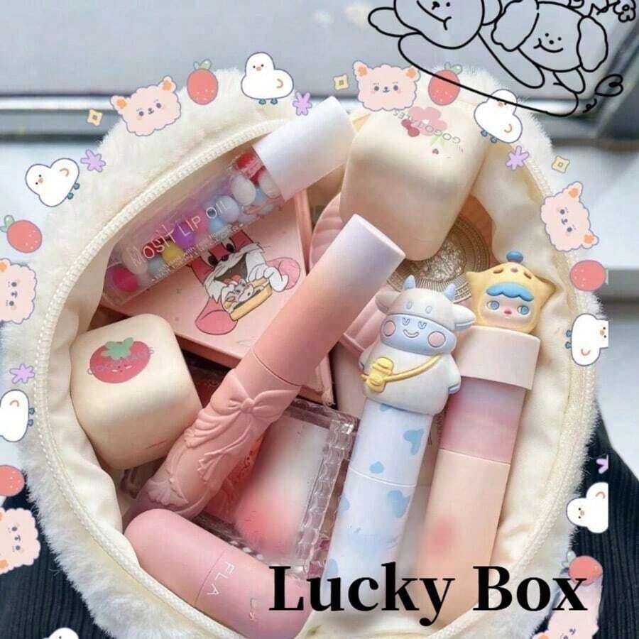Beauty Wow! Makeup Mystery Blind Box: Randomly Unbox Lipstick, Lip Balm, Foundation & More Hidden Gems Inside! Excluding Box