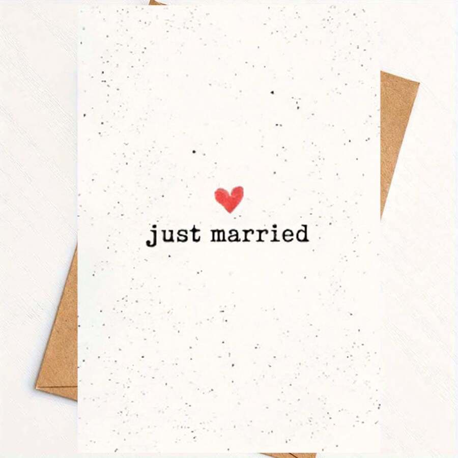 Premium Wedding Greeting Card With Envelope, Suitable For Couples In Love And Newlyweds