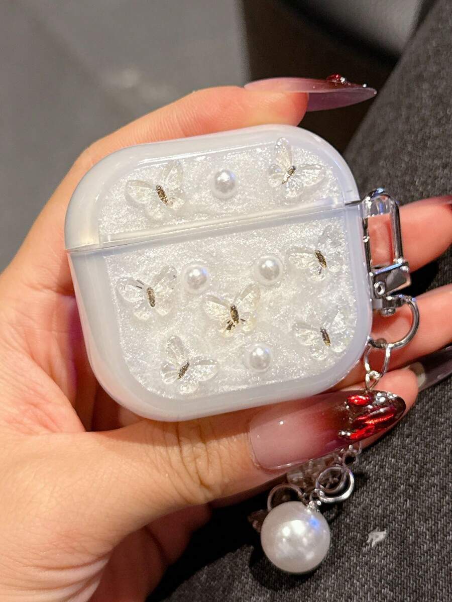 Funda protectora con diseño de mariposa para auriculares Bluetooth, adecuada para auriculares de de 1ra a 4ta generación, Pro y Pro2