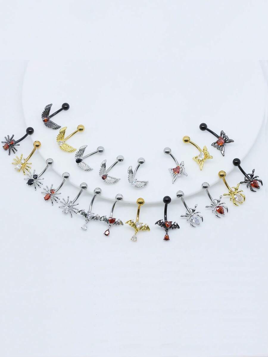 1PC Stainless Steel 14G Belly Real Piercing Button Ring For Women Body Piercing Jewelry Navel Rings