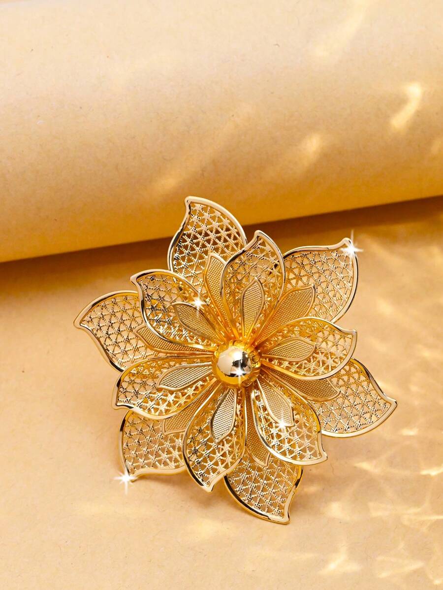 KKCOLA 1 Stück modischer, übertrieben Cut Out Blumenring, verstellbar für Party, Festival Geschenk, Schmuck