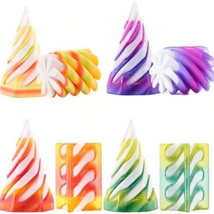 8pcs 3D Printed Cone Fidget Toys, Impossible Shape Spiral Cone Fidget Toys 3D Printed Cone Toys, Mini Stress Relief Desktop Decor Toys Suitable For Children And Adults As Gifts