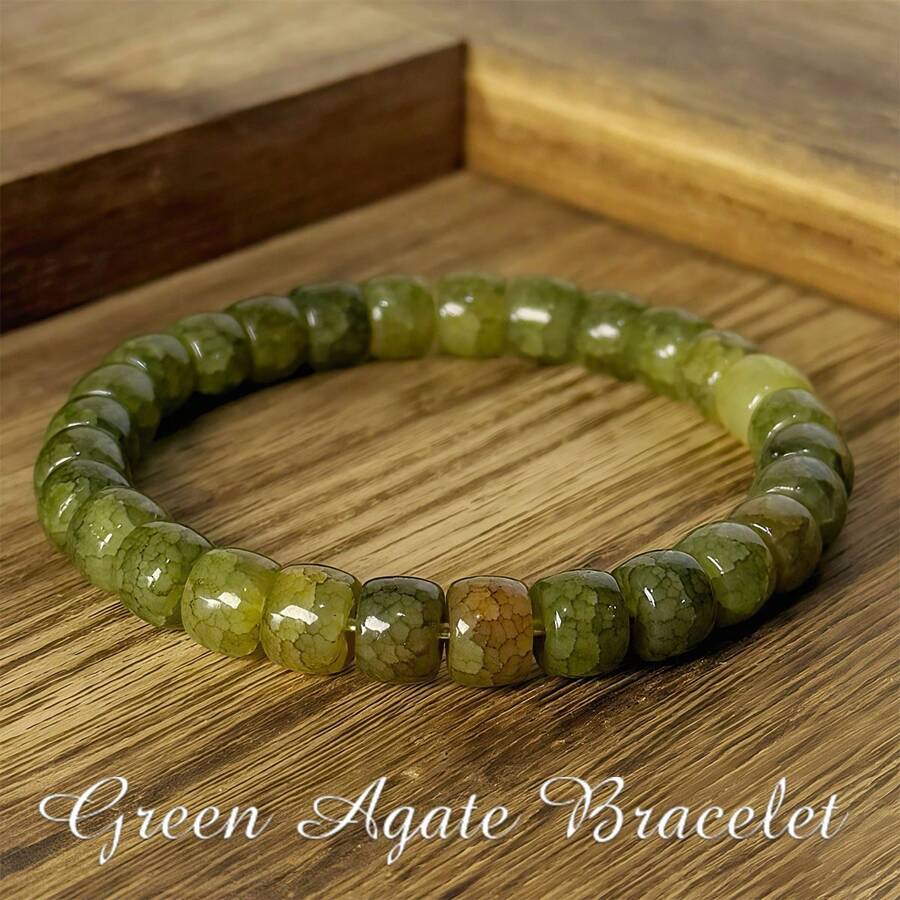 1 peça/pulseira de ágata verde, pulseira perfeita para mulheres, presente de Natal