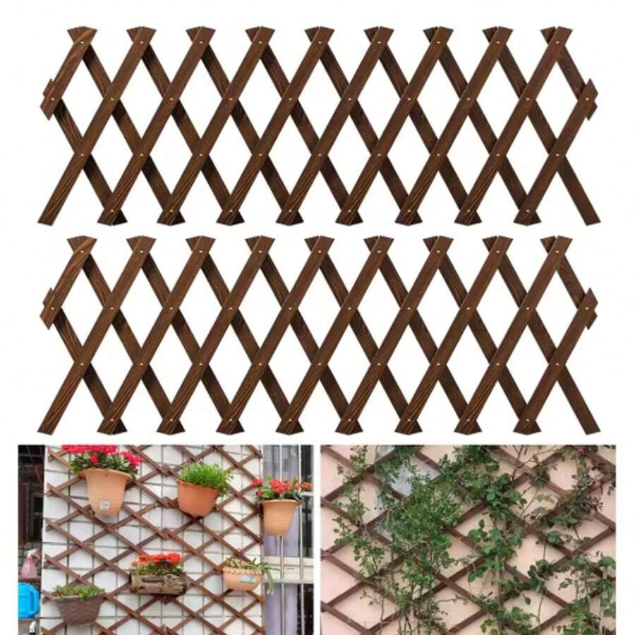 Garden Expanding Wooden Trellis Expandable Trellises Aluminum Riveted Each Piece Expands To 200cm X 30cm Climbing Plants Support