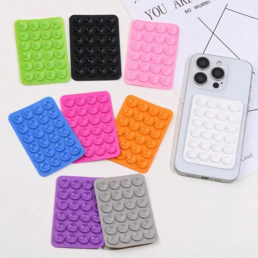 1 pieza- Soporte de teléfono móvil de silicona con ventosa, montaje adhesivo universal, accesorio de silicona multifuncional creativo, adecuado para varios teléfonos móviles, proporcionando estabilidad para videos y selfies