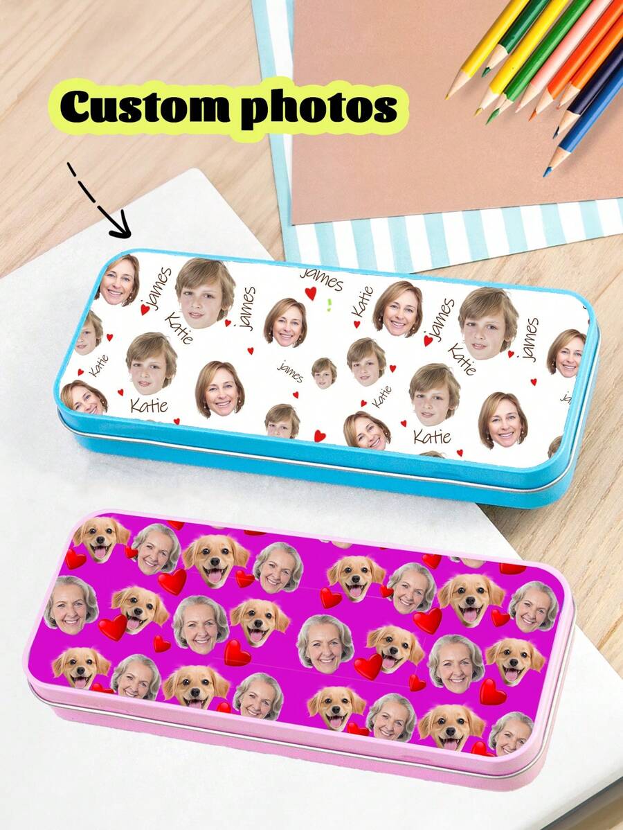 Customized Pencil Cases, Metal Pencil Cases, Customized Photo Pencil Cases, Customized Group Photo Pencil Cases, And Gifts For Friends During The School Start Season, Easy-To-Clean Portable Pencil Cases, Office Storage Boxes, Teacher Gifts, Thank-You Gifts, Teacher's Day Gifts. Gifts For Friends In The New School Year.,Back To School,School Supplies
