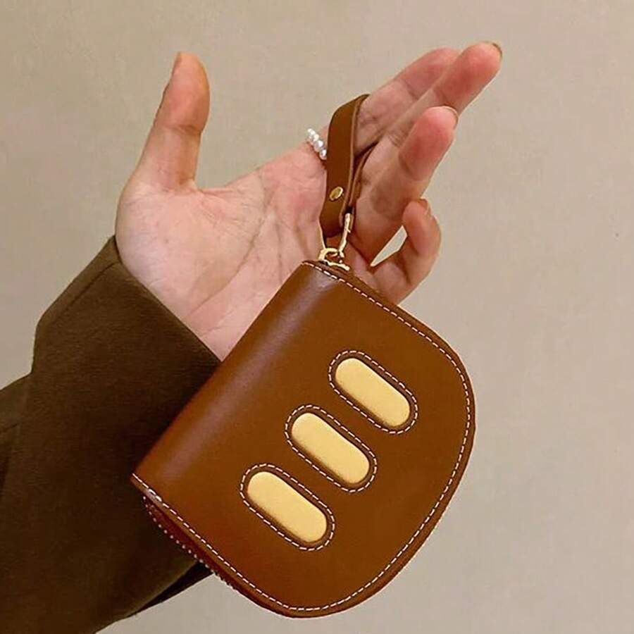 1pc Genuine Soft Leather Exquisite Internet Celebrity Card Holder Cute Wallet With Multiple Card Slots Large Capacity ID Card Holder Portable Suitable For Travel Shopping For Women Wallet Mini Wallet Purse Wallet Card Wallet