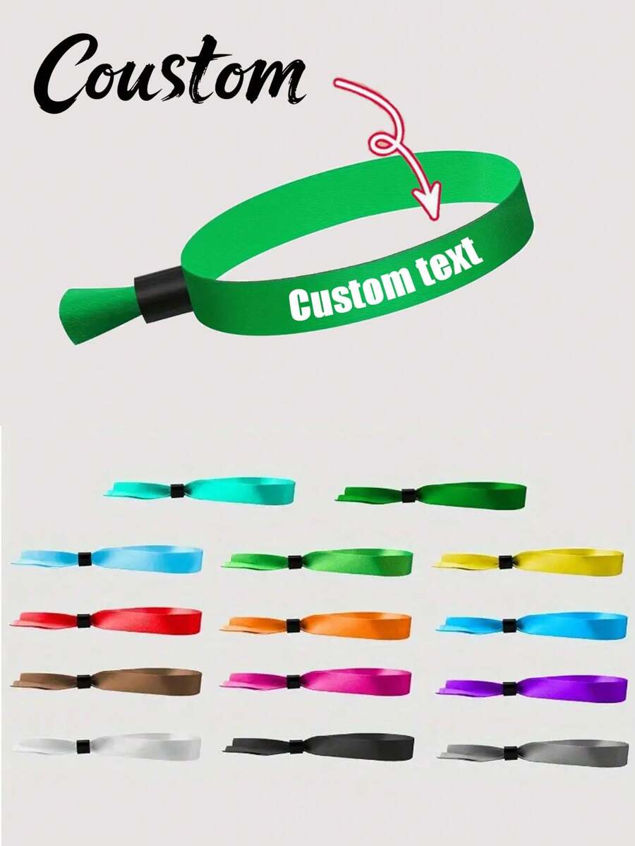 Personalisierte individuelle Armbänder für Partys, Partya rmbänder, Stoffarmbänder, Elastische Armbänder für Geburtstagsfeiern, Festivals, Feiern und Veranstaltungen, perfekt für Erwachsenengeburtstagspartys, Firmenfeiern und Zusammenkünfte, Partydekorationszubehör, Hochzeit, Party, Konzert, Ausstellung, Festivalzubehör, VIP-Armbänder, Weihnachtsparty-Zubehör