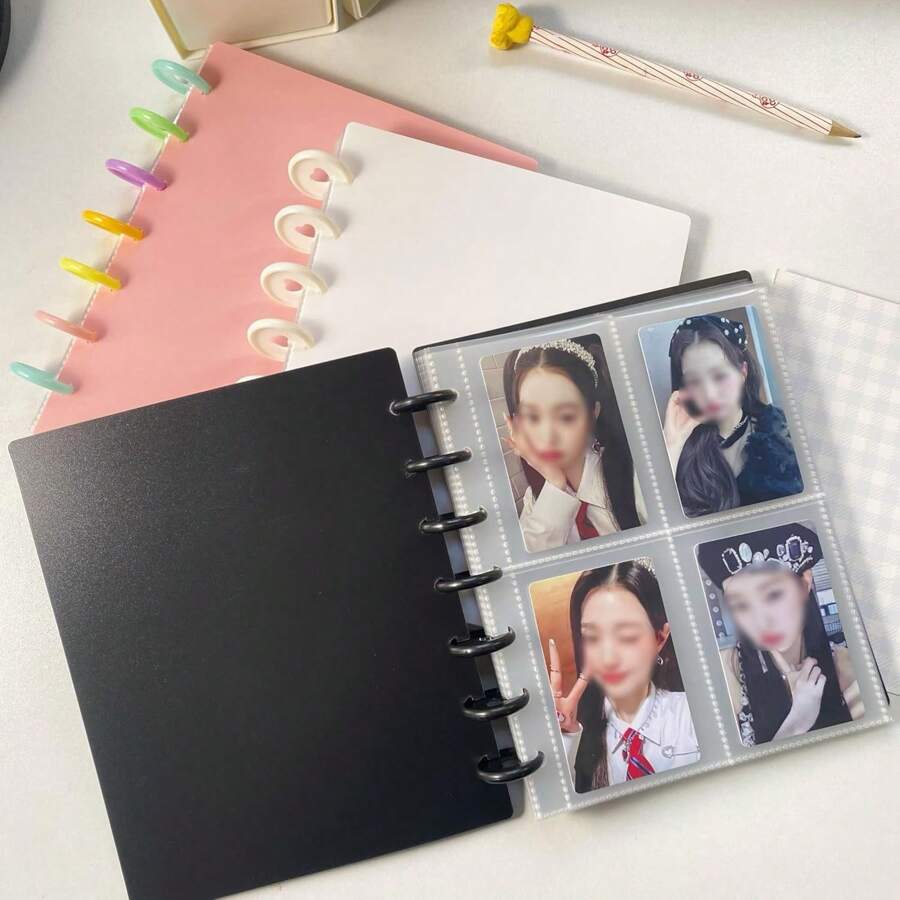 K-Pop Photo Card Binder, Holds 3-Inch (Approx. 7.6cm) Photo Cards, A5 Size Idol Card Sleeve For DIY Collecting, Anime, Manga, Instant Camera Photobook Albums