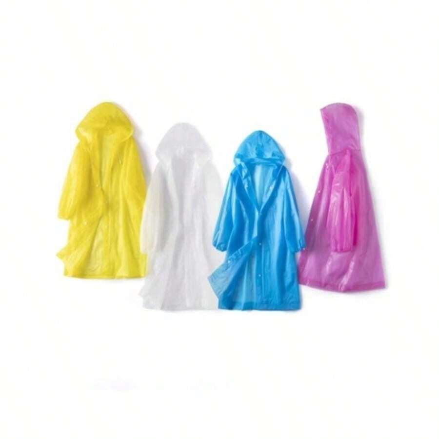 Capa de Chuva Infantil com Capuz Impermeável Reutilizável Criança