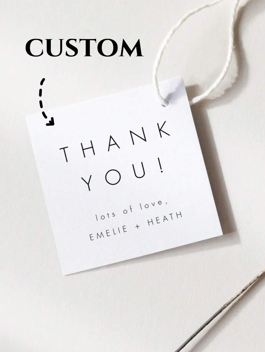 Customized Square Gift Tag Cards (Excluding Strings)! Romantic Quotes For Valentine's Day / Heartwarming Messages For Mother's Day, Printed As Desired, Simple & Cute Design That Attracts Attention! Suitable For Apparel Tags, Gift Boxes, Parties, Back To School Book Covers, Very Practical! No-String Design Is Neat And Aesthetically , Colorful And Adorable Styles, Creates A Festive Christmas Gift-Giving Atmosphere,School Supplies