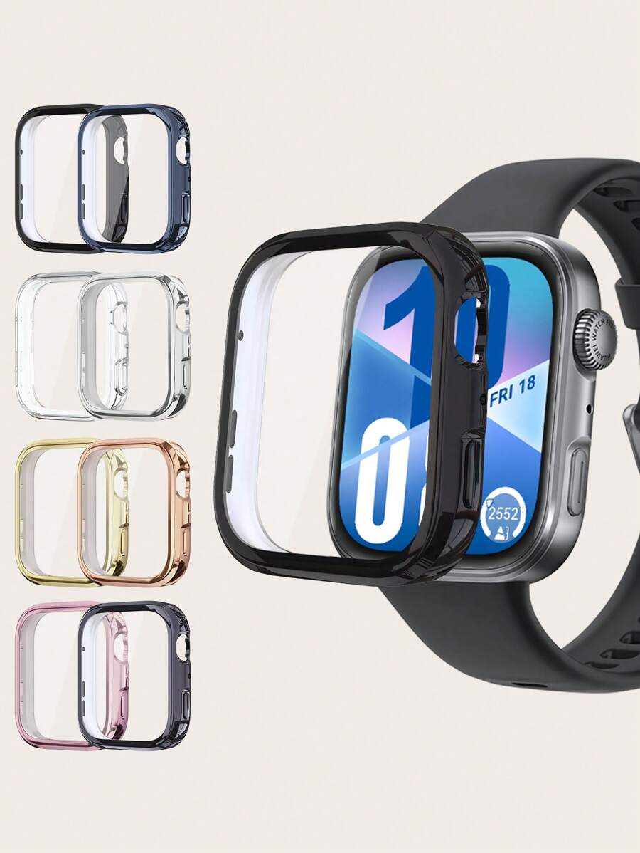 1 pièce Étui de protection en TPU anti-rayures électroplaqué pleine couverture unisexe compatible avec Huawei Watch Fit 4, convient pour un port toute la journée
