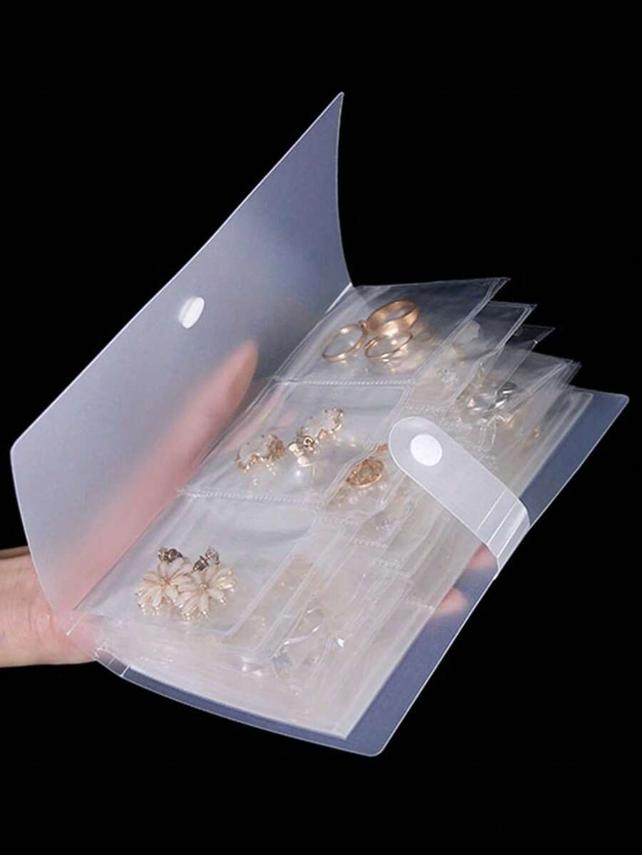 Jewelry Storage, Multi-Layer Jewelry Organizer With PVC Pouches, Earring & Ring Bags, Large Transparent Display Case For Earrings & Necklaces, Anti-Oxidation Necklace Stand, Jewelry Box For Women Storage Organizer Travel Essentials Back To School Dormitory Storage