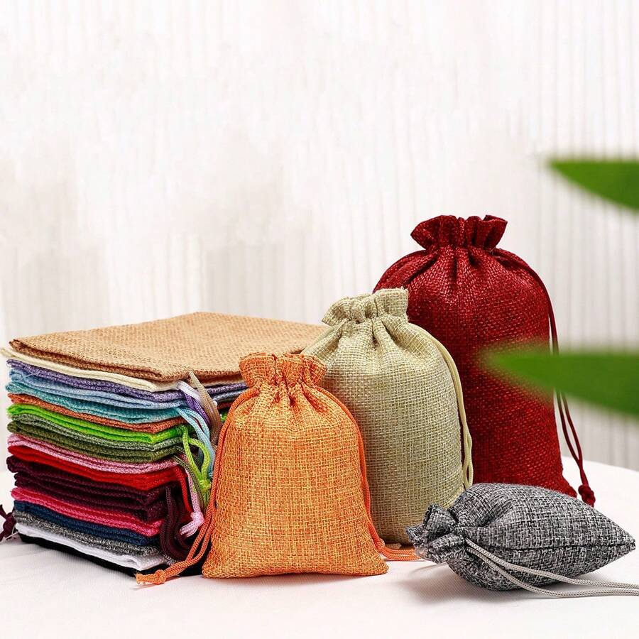 10 Stücke rote und grüne Geschenktüten - langanhaltend, geeignet für Hochzeit, Party, Geburtstag - ideal für Süßigkeiten, Schokolade, Schmuck und Geschenke, Hochzeitsgeschenke | langanhaltend Geschenktüten