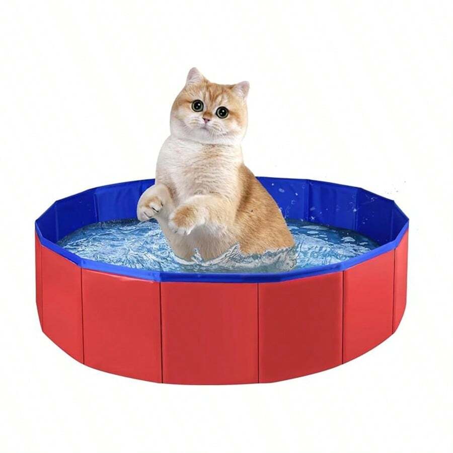Bañera para mascotas de PVC, piscina/piscina de baño portátil y plegable, tina de baño para perros, bañera para gatos