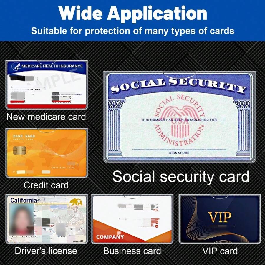 10PCS/5PCS Of Waterproof PVC Card Protection Case, Soft And Transparent, Suitable For Social Security Cards, Medical Insurance Cards, ID Cards, Social Security Cards, Student ID Cards, Public Transportation Cards, Membership Card Protection Cases/Document Storage Bags