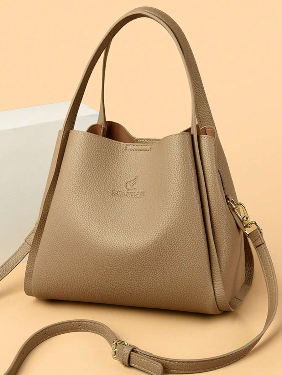 Bolsos de mano suave y alta calidad para mujer, bolso de hombro casual, bolso de diseñador de lujo con gran capacidad para damas