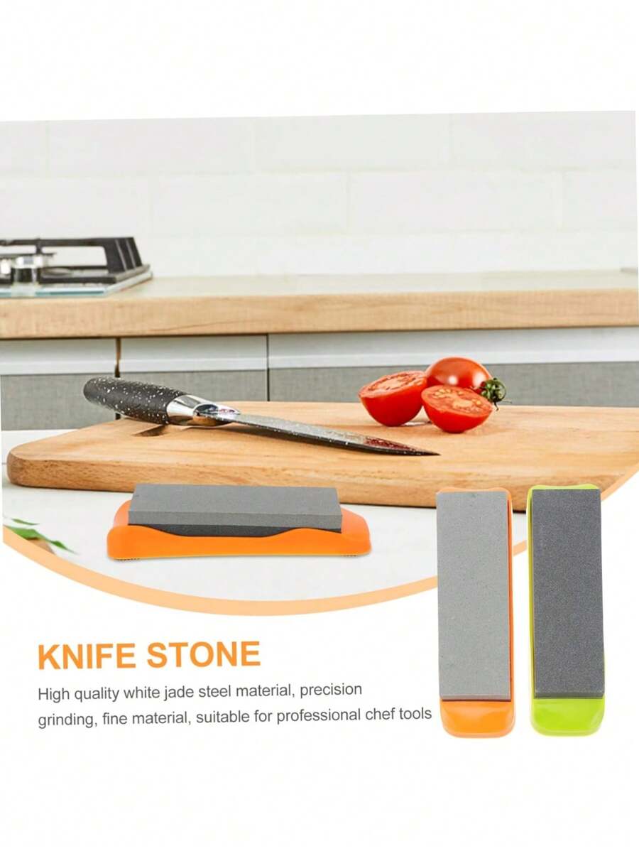 Portable Double-Sided Whetstone, High Hardness Knife Sharpener, High-Quality Double-Sided Oil Stone, Non-Slip Base, Convenient For Home Use, Suitable For Precise Grinding Of Various Knives, Very Suitable For Home Kitchens And Restaurants.