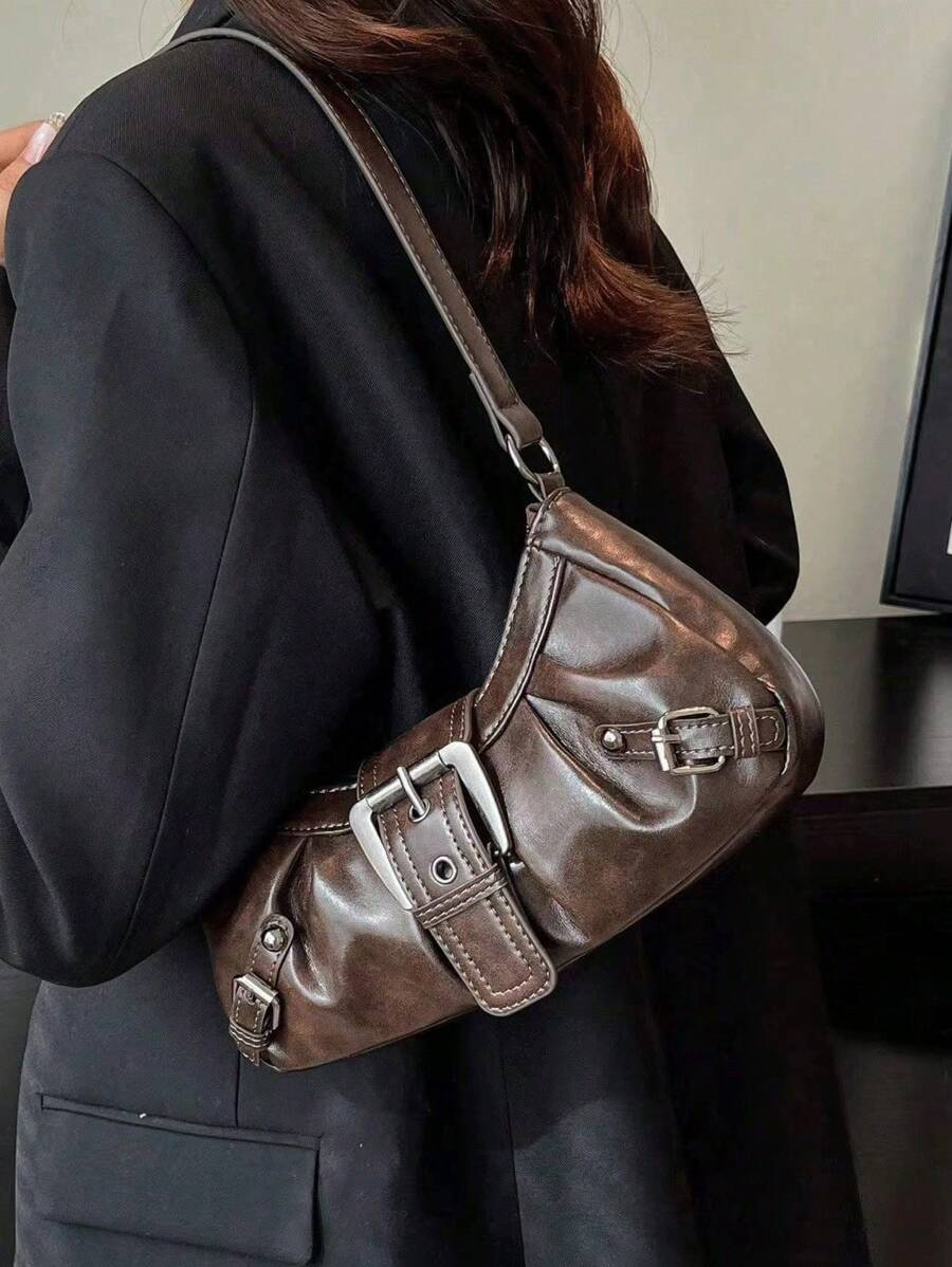 1 Bolso cruzado de mujer con correa ajustable y tachuelas, de gran capacidad, suave degradado, adecuado para trabajo, citas y fiestas. Apto para compras, cartera, compras, mujeres jóvenes, estudiantes universitarios, recién llegados y trabajadores de cuello blanco. Muy adecuado para oficina, universidad, trabajo, negocios, viajes al trabajo, actividades al aire libre, viajes y salidas.