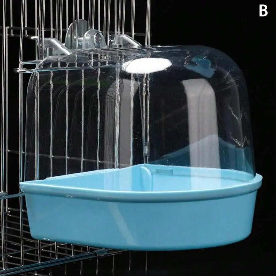 Transparent Hanging Bird Bath For Cage, Bird Cage Accessories, Parrot Bathtub, Shower Cage For Canary, Parakeet, Cockatiel