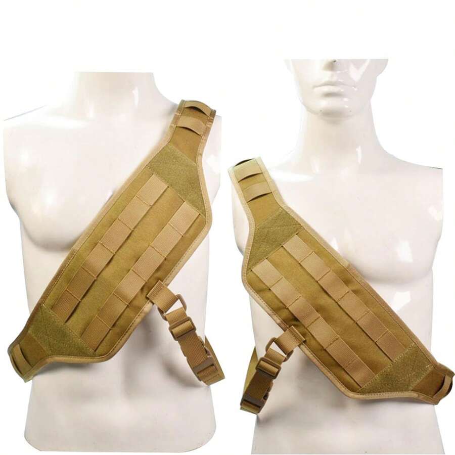 Tactical MOLLE Chest Platform Universal Chest Mounting Harness Adjustable Concealed Carry Fit Left & Right Shoulder 