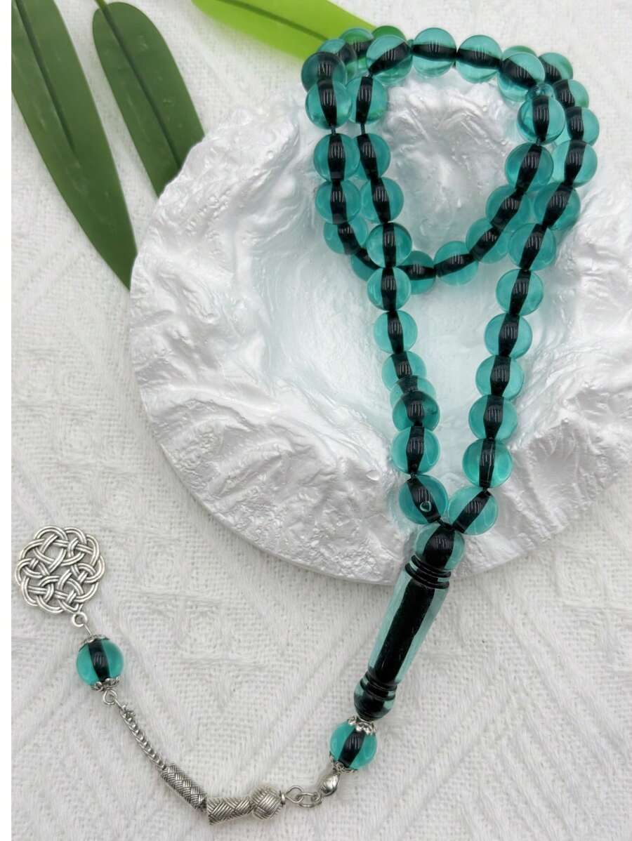 Cuentas musulmanas de oración de acrílico de 10 mm, 45 piezas, brazalete hecho a mano de estilo árabe de Oriente Medio