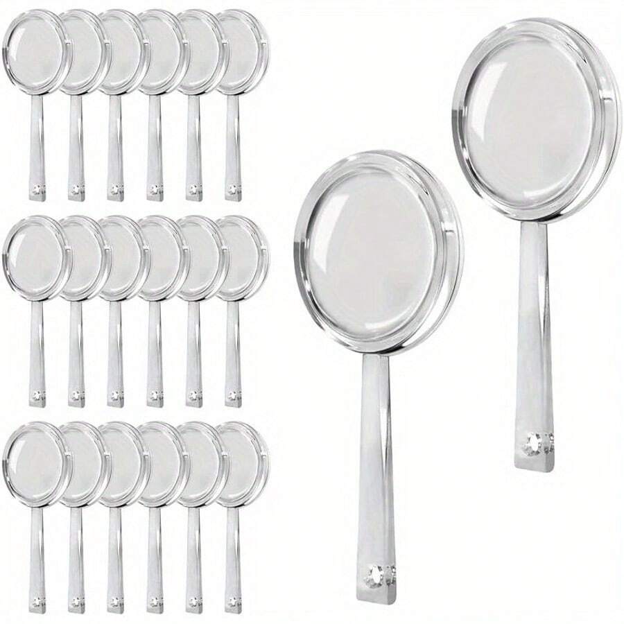 5 piezas de mini lupa de plástico portátil de aumento de 5X, para uso en el hogar, interior y exterior