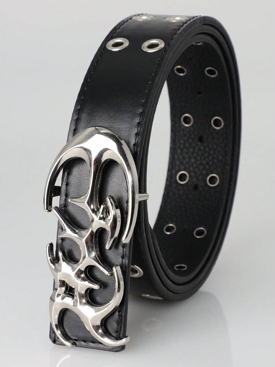 1 pieza Nuevo Cinturón de moda estilo Y2K hueco de piel sintética para hombres y mujeres - Accesorio para regalo, cinturones neutros para la cintura